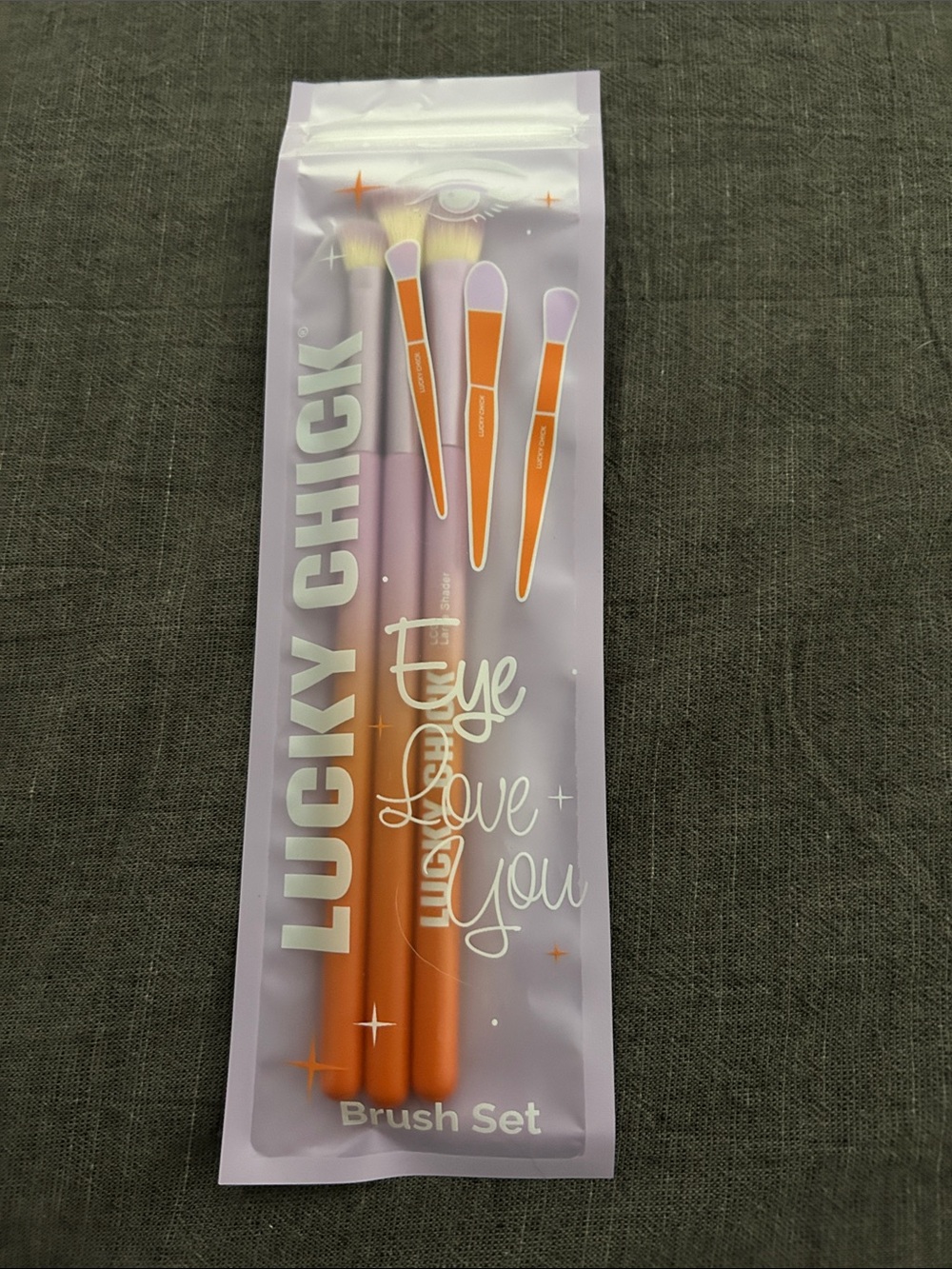 Lucky Chick Orange Eye Brush Set by Lucky Chick